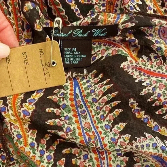 Central Park West Womens Silk Mini Drop Waist Deep V Neck Dress Nordstrom medium - Picture 12 of 12